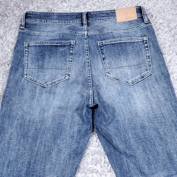 Stonefield Conrad Ankle High Rise Ankle Skinny Jeans Button Fly Raw Hem 32 x 27 - Picture 3 of 13